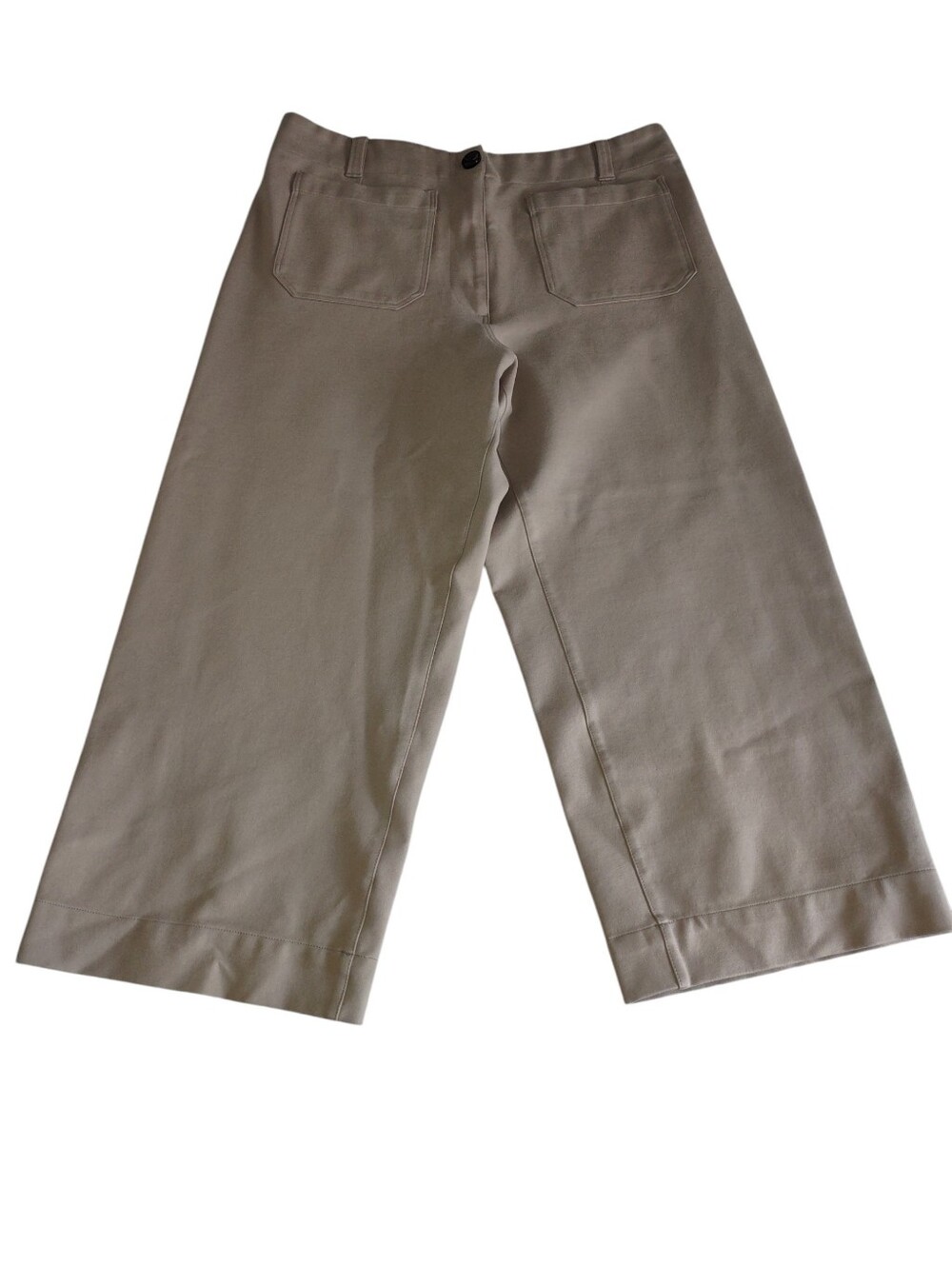 Quince 16 Ultra Stretch Ponte Cropped Wide Leg Morel Grey